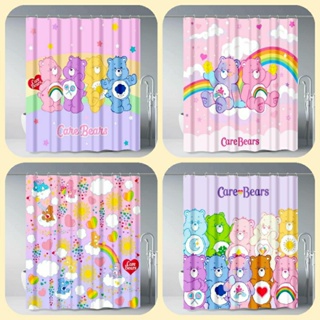 ม่านห้องน้ำ ลายน้องหมี Care Bears ลายสวย คมชัด น่ารักมาก สีสันสดใส มาพร้อมชุดขอเกี่ยว