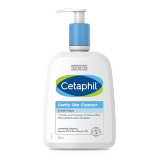 ✔（การรั่วไหลเล็กน้อย）Cetaphil เซตาฟิล เจนเทิล สกิน คลีนเซอร์ 500 มล เหมาะสําหรับทุกสภาพผิว