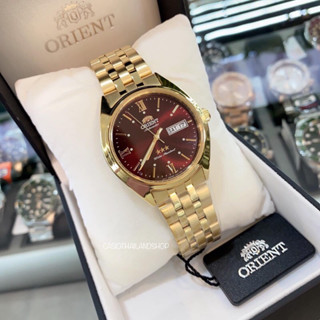 [ผ่อนเดือนละ529]🎁ORIENT นาฬิกาข้อมือผู้ชาย สายสแตนเลส รุ่น AB0E12R - สีทอง ของแท้ 100% ประกัน 1 ปี