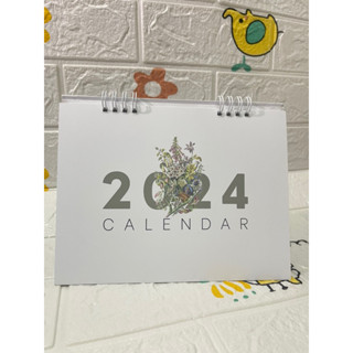 Celendar 2024 ปฏิทินตั้งโต๊ะ 2567 6x8 นิ้ว แนวนอน มี (วันหยุดนักขัตฤกษ์/วันพระ) งานทำมือ ลายมินิมอล 22