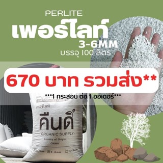 เพอร์ไลท์ PERLITE 100 ลิตร // วัสดุปลูกพืช เพาะกล้า ดินโปร่ง