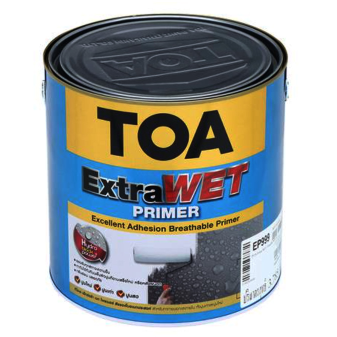 สีรองพื้น TOA รุ่น EXTRAWET EP999 สีขาว 1แกลอน ปริมาตรสุทธิ 3.785 ลิตร