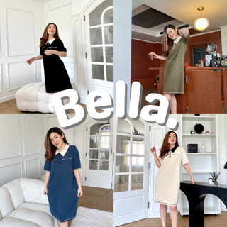 93FAVORS l “Bella” เดรสผ้า knit คอกึ่งปกโปโล ผ้านุ่มใส่สบาย