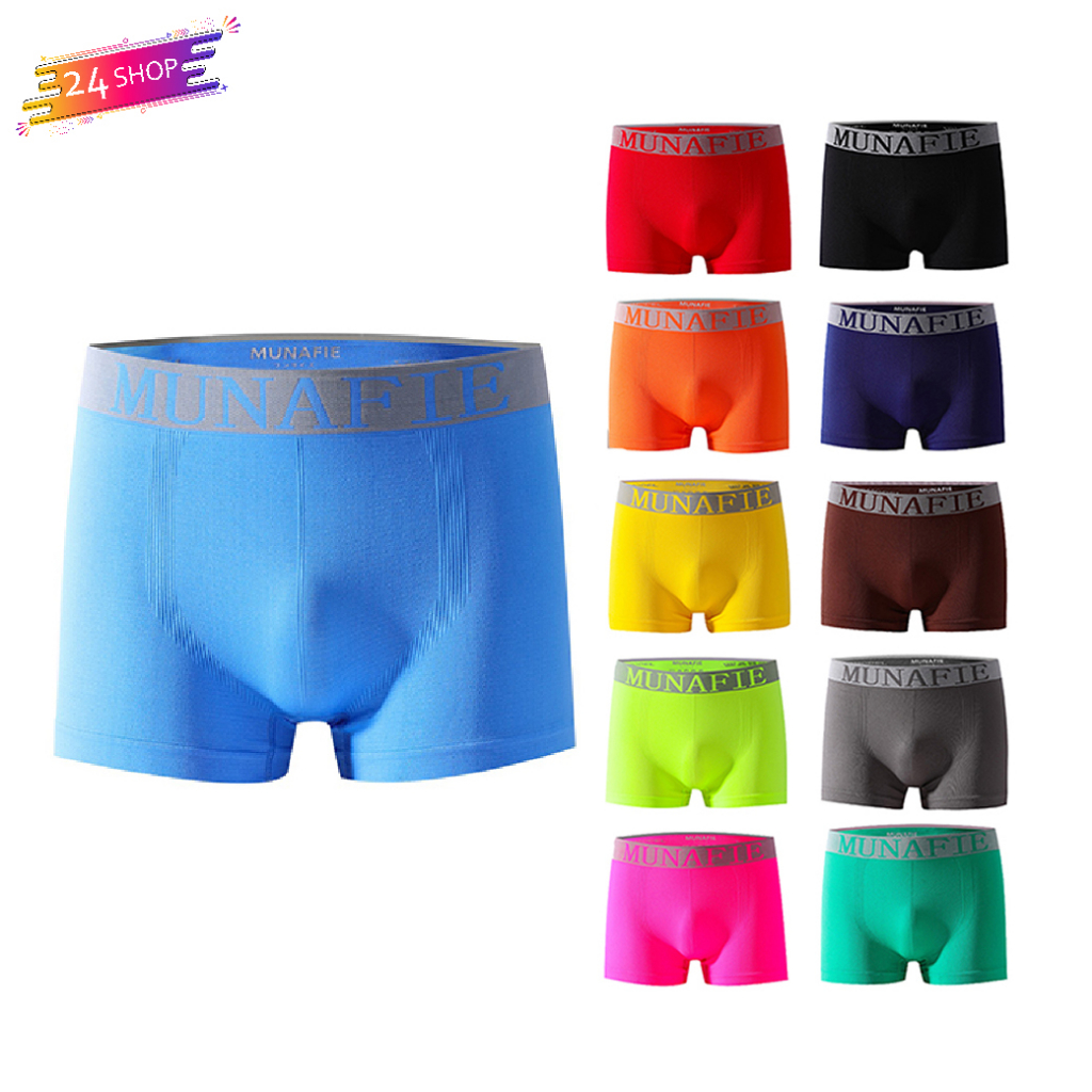ส่งฟรี Boxer munafie no.14   กางเกงในบ๊อกเซอร์ขาสั้น  Boxerman ขาเว้า