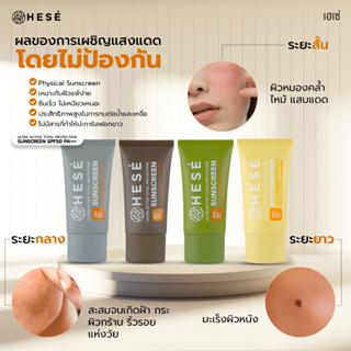 Hese Ultra Active Total Protection SUNSCREEN SPF 50+ PA+++ , 50g. ครีมกันแดด สำหรับหน้า และตัว