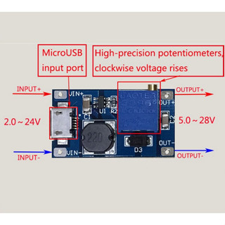 MT3608 (USB) DC-DC Step Up Power Apply Module Booster Power Module MAX output 28V 2A