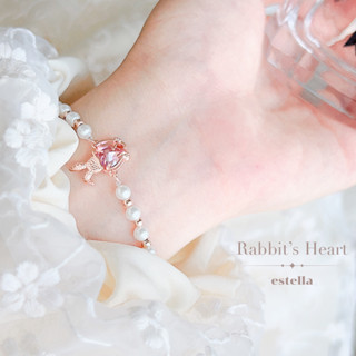 Estella House (พร้อมส่ง) สร้อยข้อมือ Rabbits Heart กำไลข้อมือผู้หญิง