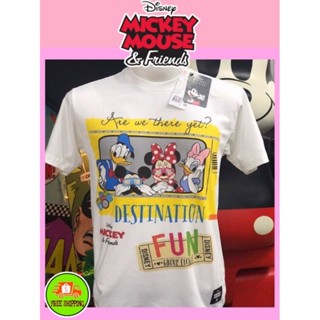 เสื้อDisney ลาย Mickey Mouse สีขาว (MK-013)