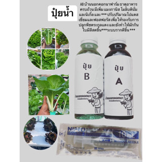 ปุ๋ยABไฮโดรโปรนิกส์แบบน้ำ 250 ml. มี2 ขวด +ไซริงค์ 10ml. 1อัน (สูตรบ้านนอกคอกนาฟาร์ม )