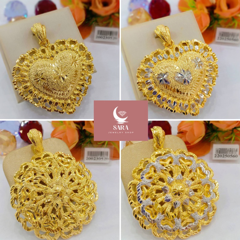 พร้อมส่ง จี้สร้อยคอ งานหุ้มเศษทองแท้ จี้สร้อยคอผู้หญิง สวยมาก จี้ใส่ออกงาน ไม่ลอกไม่ดำ