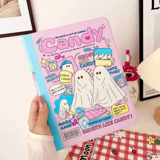 💫พร้อมส่ง💫เคสไอแพด Gen9 Air5 เคสiPad Gen8 pro 11 2024 ผีย้อนยุค Air4 มีที่เก็บปากกา Air6/7 Gen11 cute ghost