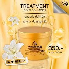 ทรีทเม้นNPใหญ่ ทรีทเม้นผมสวย ทรีทเม้นท์คลอลาเจนทองคำ 500 ml / 1 กระปุก