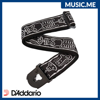 สายสะพาย Planet Waves Joe Satrani Planet Lock Guitar Strap 50PLJS01 Skull N Bones / ของแท้ 100% Made in Canada