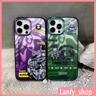 💖New💖iPhone 14 13 12 11 Pro Max เคส for เคสไอโฟน11 แฟชั่น บางเบาพกพาง่าย เรียบง่าย เนื้อฝ้า Aape ระดับสูง Case