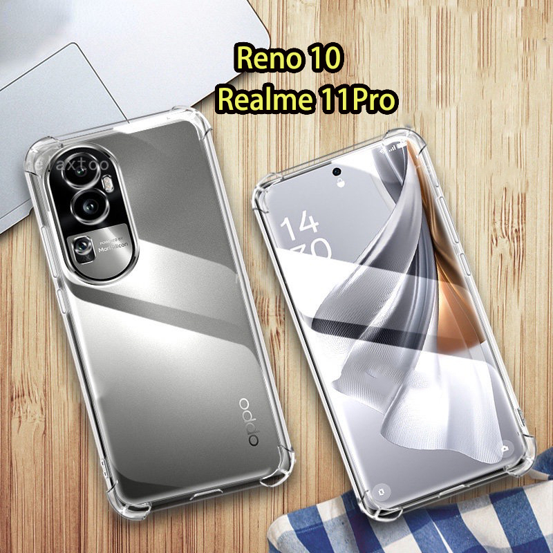 ️A18/A38/Reno10 เคสโทรศัพท์มือถือ ซิลิโคนนิ่ม TPU เคสใสกันกระแทก ลายการ์ตู สําหรับ OPPO Reno 10 pro plus เคสใส