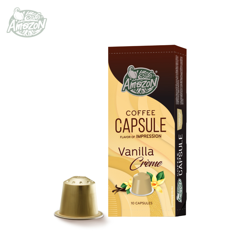 กาแฟแคปซูล คาเฟ่ อเมซอน Vanilla Creme 1 กล่อง (10แคปซูล/กล่อง)