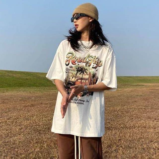เสื้อยืด คอกลม ชายหญิง แฟชั่น ES.SHOP28 เสื้อวินเทจแขนสั้น