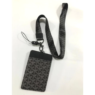 KY B สายคล้องบัตร ที่ใส่บัตร พร้อมสายคล้องคอ ลาย BLACK งานดี สวยงาม สำหรับ บัตร 6x8 cm 8118 SHOP