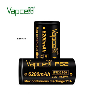 [พร้อมส่ง] 32700 IFR Vapcell P62 3.2V 6,200mAh ของแท้สแกน QR code ได้ทุกก้อน