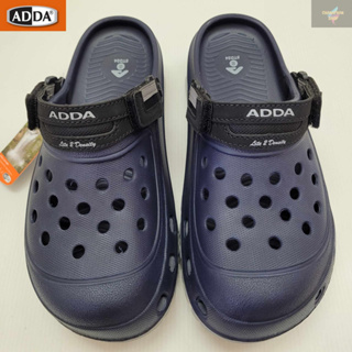 ADDA รองเท้าแตะลำลองแบบสวมหัวโตรุ่น 5TD24M2 สีกรม SIZE 7-10