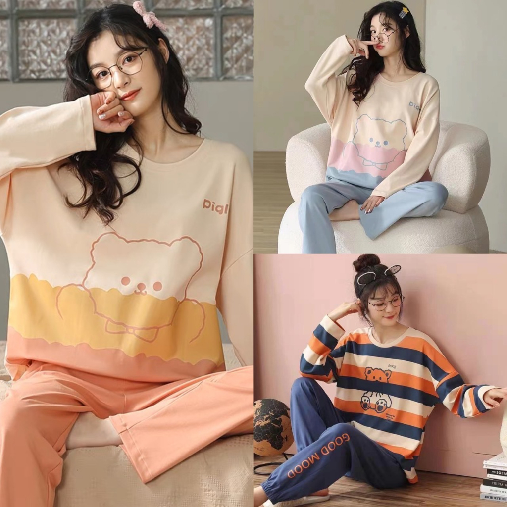 S12-ชุดนอนแขนยาว ขายาว มีทั้งแบบจั้ม และขาปล่อย