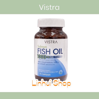 VISTRA SALMON FISH OIL 1000MG.75S. วิสทร้า แซลมอน ฟิชออยล์ 75 แคปซูล