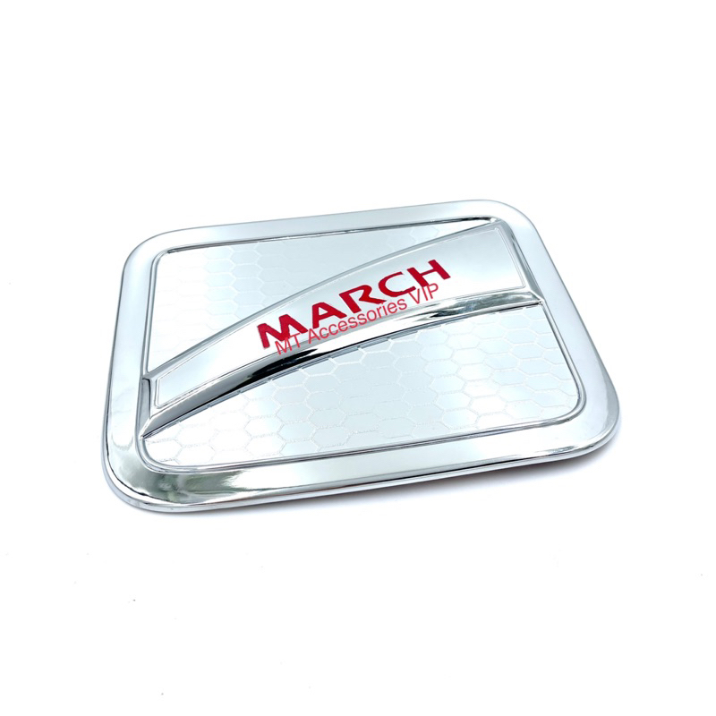 March นิสสันมาร์ช เบ้ากันรอย ครอบมือจับ ครอบฝาถัง เลือกชื้อสินค้าในตัวเลือกคะ สีโครเมียมโลโก้แดง#nissanmarch#นิสสันมาร์ช - รูปที่ 4