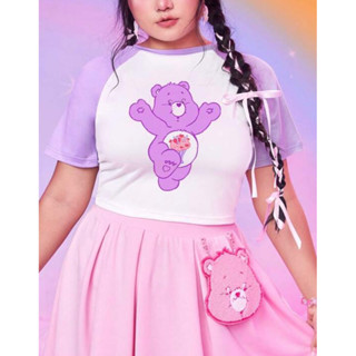 ลิขสิทธิ์แท้ 💯 ป้ายครบ 💖 เสื้อยืดพลัสไซส์ เสื้อยืดครอปพลัสไซส์ care bears แคร์แบร์ plus size สาวอวบ บิ๊กไซส์ Big size