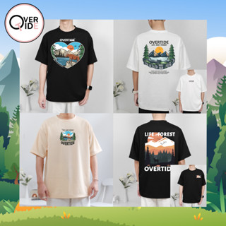 Overtide เสื้อยืดโอเวอร์ไซร์ คอลเลกชั่น Life And Forest หลายสี