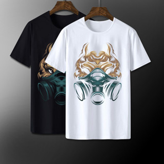 #0207 เสื้อยืดลายการ์ตูน หัวกะโหลก 207 เสื้อยืดสีดำ เสื้อใส่เล่น เสื้อยืด เสื้อคอกลม ใส่สบาย เสื้อสกรีน เสื้อสั่งทำ