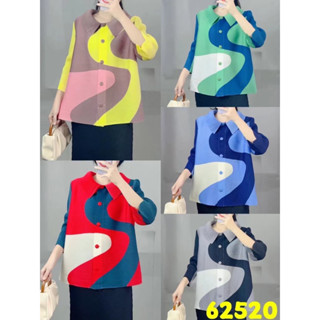 Pleatbynisa A78 เสื้ออัดพลีทแขน4ส่วน สวยหวาน เนื้อผ้าคุณภาพ polyester100%