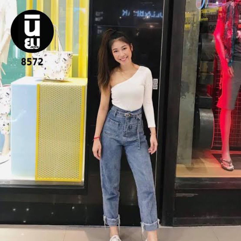 Niyom Jeans นิยมยีนส์ #NYJ8572 Boyfriend Jeans แท้ 100%
