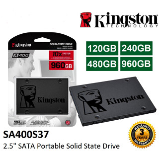 120GB / 240GB / 480GB / 960GB SSD (เอสเอสดี) KINGSTON A400 (SA400S37/120G) Warranty 3 - Y