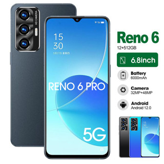 Reno6 Smartphone 12GB+512GB Mobile phone 5G Android Phone 7.5 inch Big screen