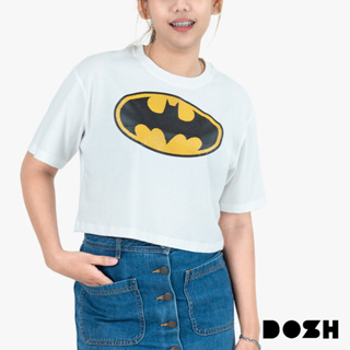 DOSH WOMENS CROPPED TOPS BATMAN เสื้อยืดครอปสั้น ผู้หญิง DBWT1042-OW