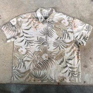 เสื้อฮาวาย Vtg.Hawaii Shirt 100% LINEN