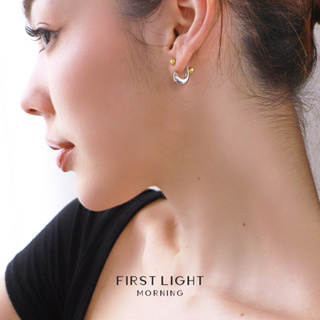 First Light Morning : Nya  Earrings ต่างหู ต่างหูแป้น ต่างหูทูโทน