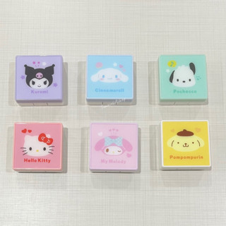 ตลับใส่คอนเทคเลนส์ ทรงสี่เหลี่ยม พร้อมที่ใส่น้ำยา ลายการ์ตูน