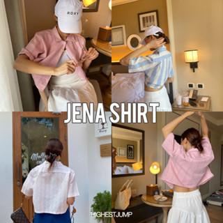 Jena crop shirt เสื้อครอปคอปกกระดุมหน้า พร้อมส่ง