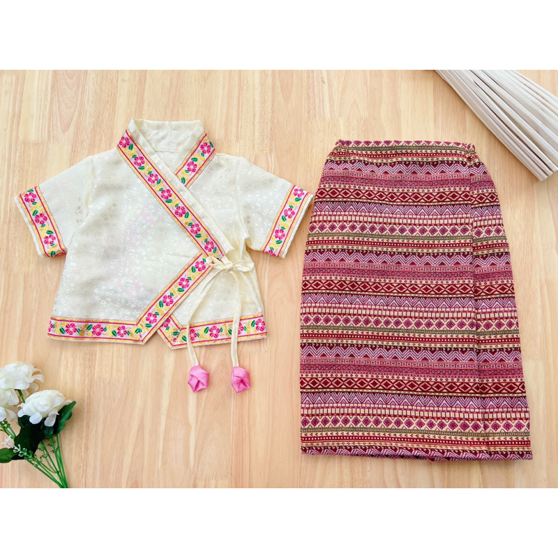 ชุดไทยใส่ไปโรงเรียน ชุดล้านนาเด็ก ชุดพื้นเมืองเด็ก - รูปที่ 5