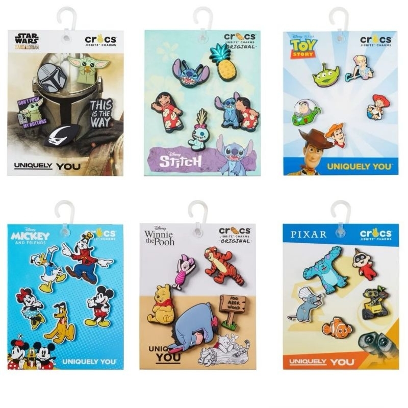 🎌 Crocs​ Jibbitz​ ลิขสิทธิ์​แท้ 🎌 Disney Crocs​ Jibbitz​ Toy Story, Grogu, Stitch, Mickey, Pixar, Pooh