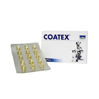 Coatex อาหารเสริม วิตามิน บำรุงขนและผิวหนัง สุนัข แมว แคปซูล VetPlus Supplement