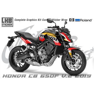 สติ๊กเกอร์แต่งลายรถ Honda CB 650F V.2 2018 ลาย Repsol