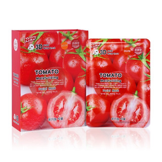 ( 1 แผ่น )Belov East Skin 3D Tomato Facial Mask 38ml บีลอฟ อิส สกิน โทเมโท เฟเชี่ยล มาส์คหน้า มะเขือเทศ