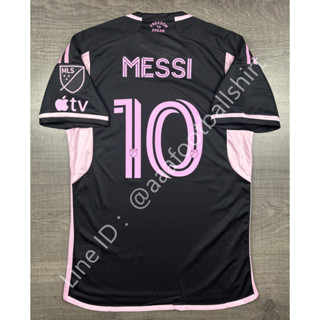 เสื้อฟุตบอล เกรด player Inter Miami Away อินเตอร์ ไมอามี่ เยือน 2023 เบอร์ชื่อ 10 MESSI อาร์ม MLS