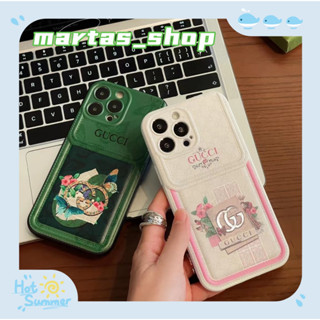 ❤️ส่งของขวัญ❤️ เคสไอโฟน 11 12 13 14 Pro Max สไตล์คู่รัก ดอกไม้ กราฟฟิตี ระดับสูง ฤดูร้อน Case for iPhone สาวน่ารักหัวใจ