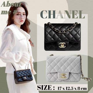 ชาแนลแท้ Chanel MINI CF Series Classic Chain Shoulder Bag วัสดุหนังแกะ สำหรับผู้หญิง