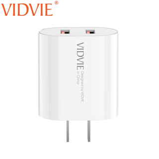 VIDVIE Adapter หัวชาร์จแบบไว USB-A 2 ช่อง รุ่น PLM333