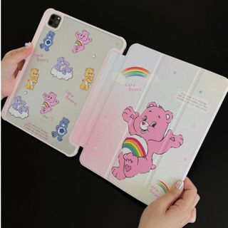 เคสไอแพด Gen9 Air5 Air4 CareBears Rainbow ช่องใส่ปากกาขวา Acrylic เคส ipad Pro 11 2021air3 10.5 mini6 Gen10