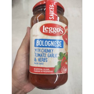 Leggos Bolognese With Chunky Tomato Garlic&amp;Herbs 500g.ซอสพาสต้ามะเขือเทศผสมกระเทียมและสมุนไพร เลกโก 500 กรัม